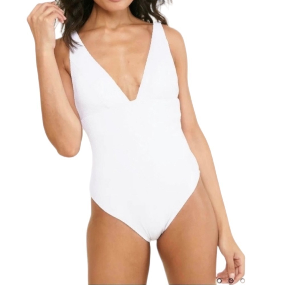 Andie Sardinia Ribbed One Piece White XL Swimsuit - Picture 4 of 11